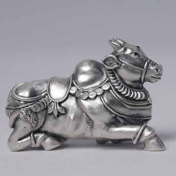 Silver Nandi Sculpture