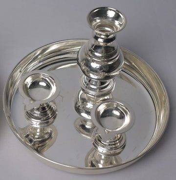 Pristine Silver Aarti Set