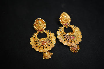 Royal Temple Chandbali Earrings