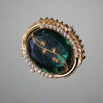 Classic Emerald Brooch